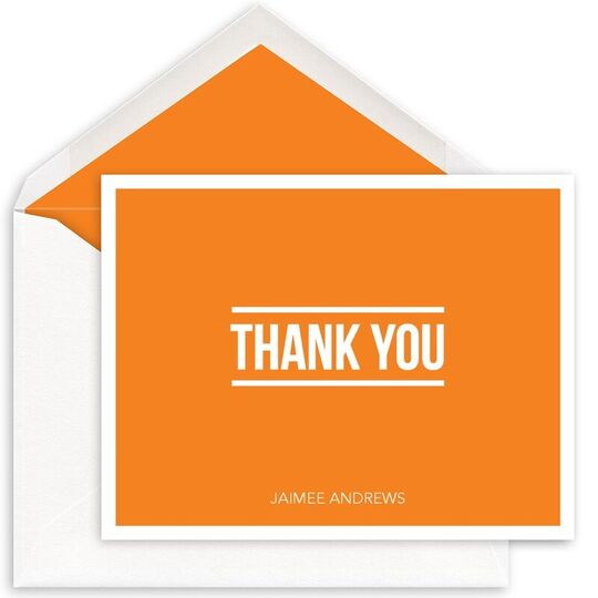 Bold Thank You Folded Note Cards